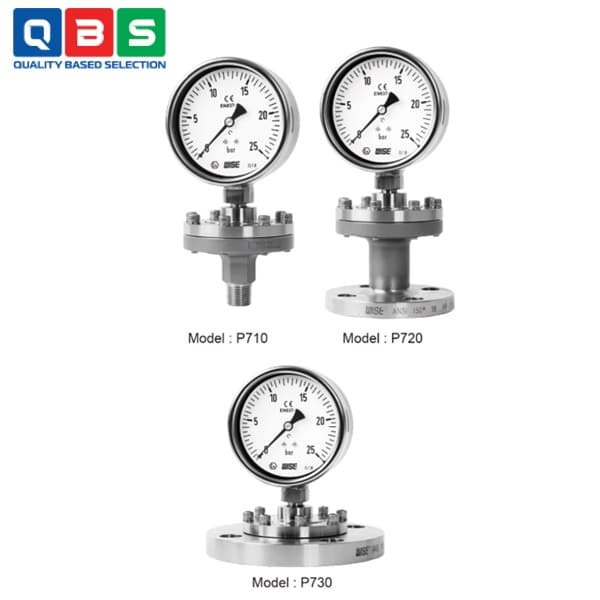 Đồng hồ đo áp suất màng Wise P710, P720, P730